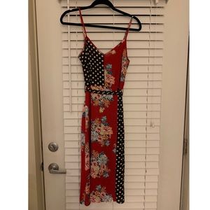 Nasty Gal Floral and Polka Dot Dress
